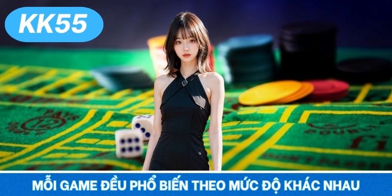 Mỗi game đều phổ biến theo mức độ khác nhau